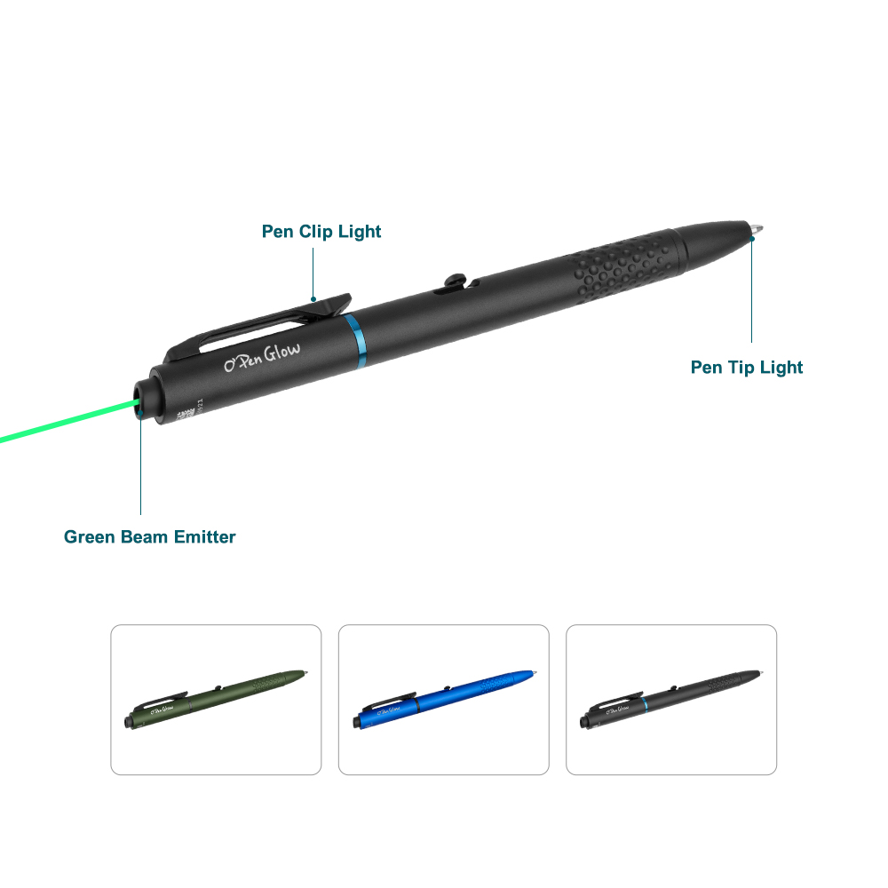 Olight Open Glow Rechargeable EDC Penlight with Green Laser Olight