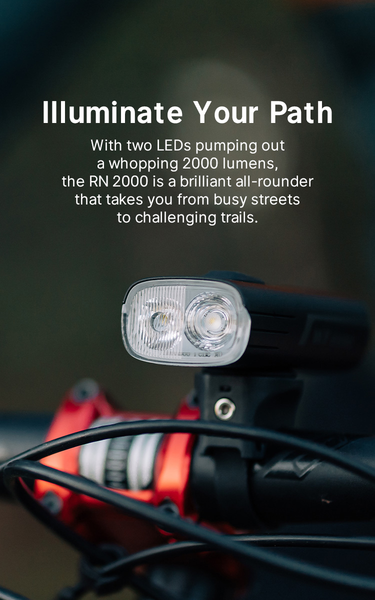 Olight RN 2000 USB-C Rechargeable Bike Front Light - Olight Australia