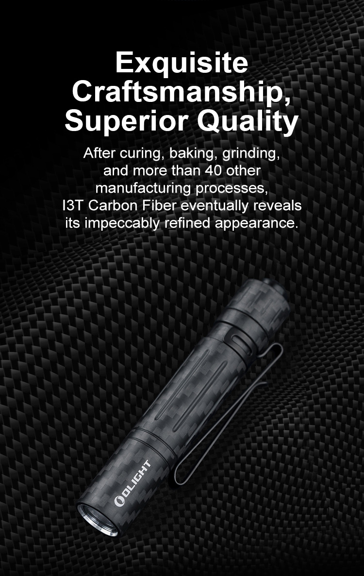 OLIGHT (オーライト) i3T EOS : カーボンファイバー Olight i3T EOS Carbon Fiber | EDC Pocket Flashlight- Olight