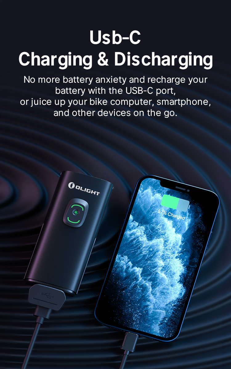 Olight RN 2000 USB-C Rechargeable Bike Front Light - Olight Australia