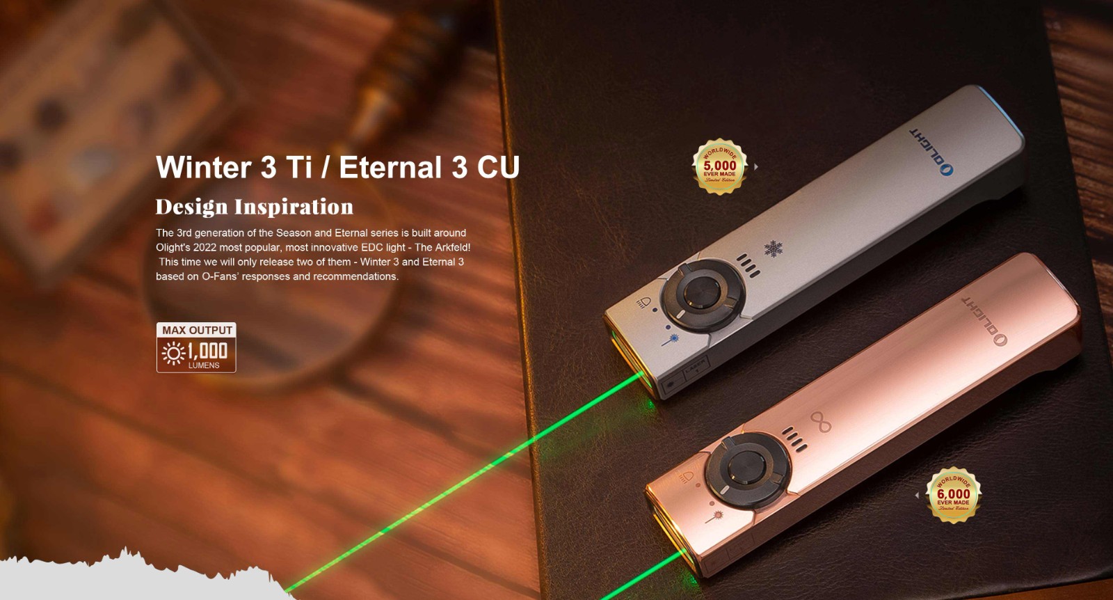Olight Arkfeld Winter 3/Eternal 3 Special Version EDC Torch