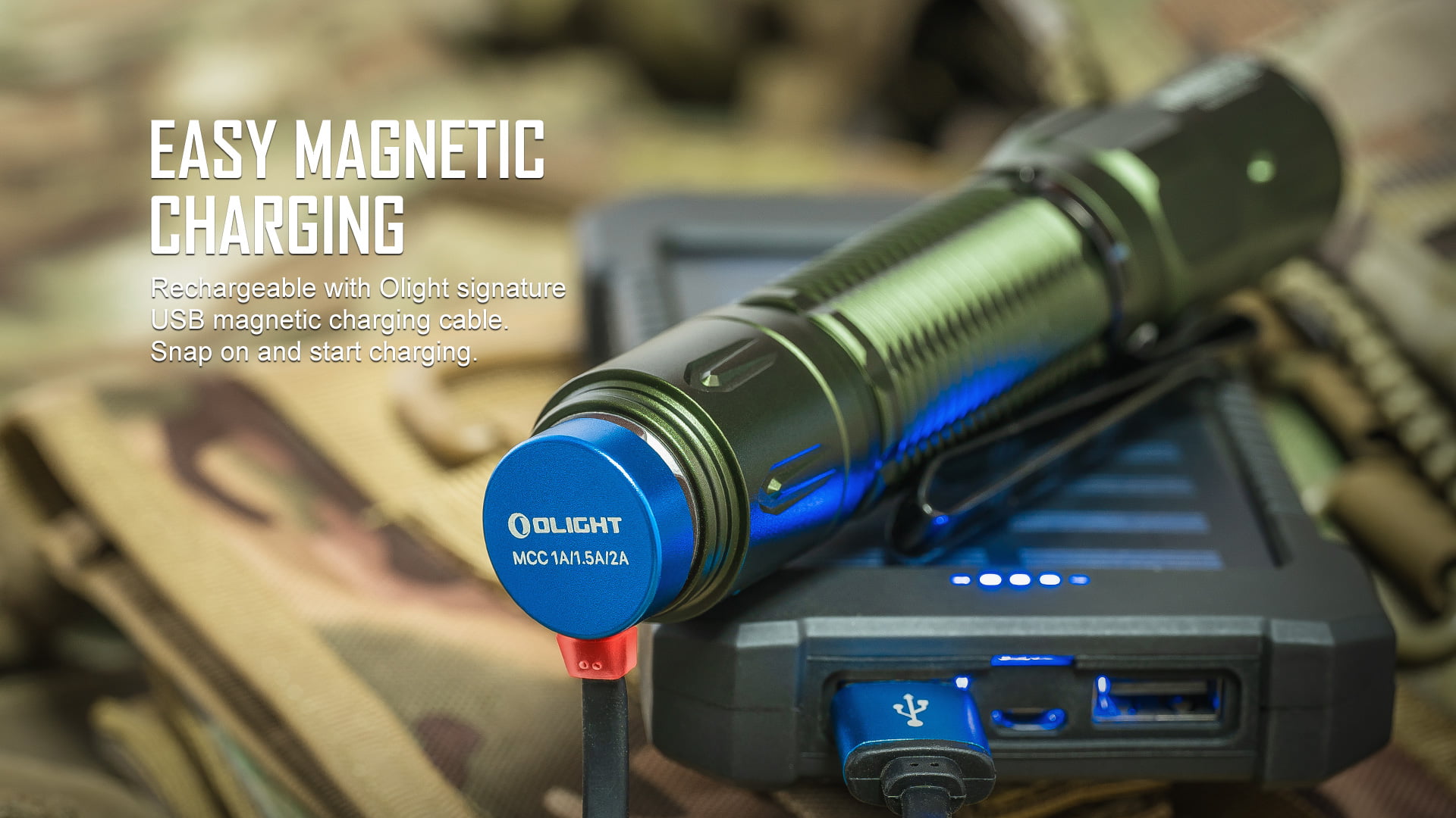 Warrior 3s Tactical Strobe Flashlight Uses Magnetic Charging Warrior 3s Tactical Strobe Flashlight Uses Magnetic Charging