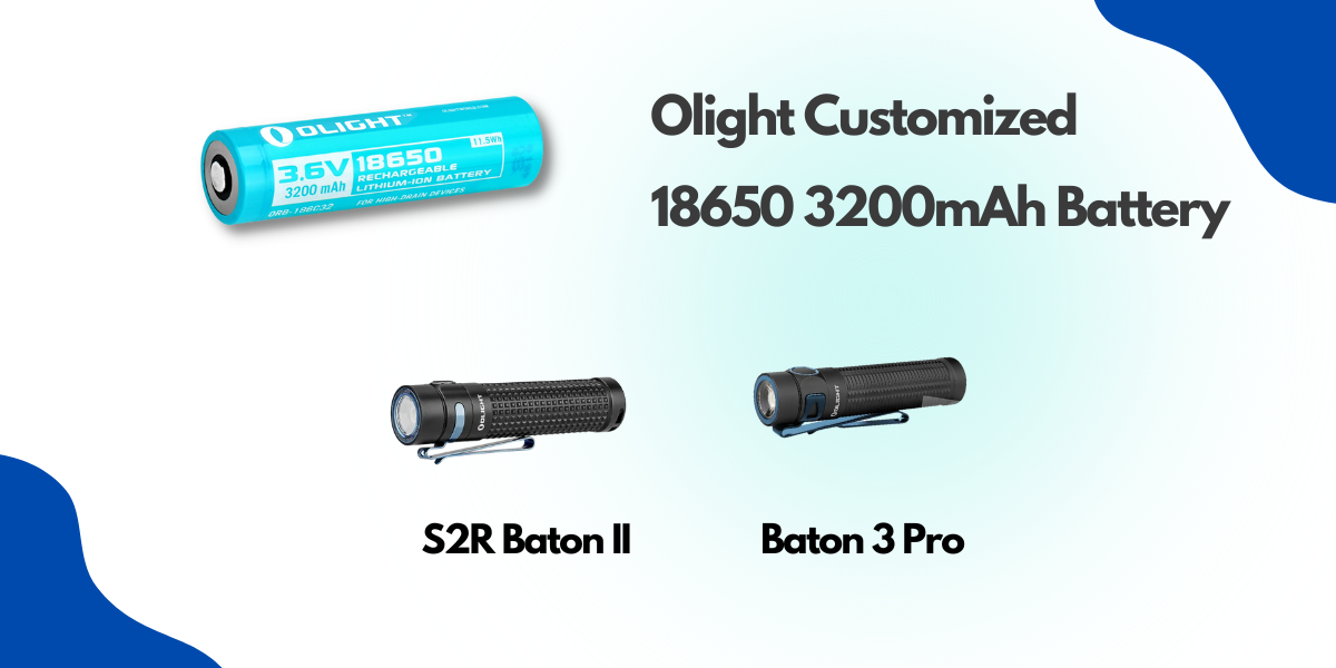 Olight Customized 18650 Rechargeable Lithium-Ion Battery 186C35