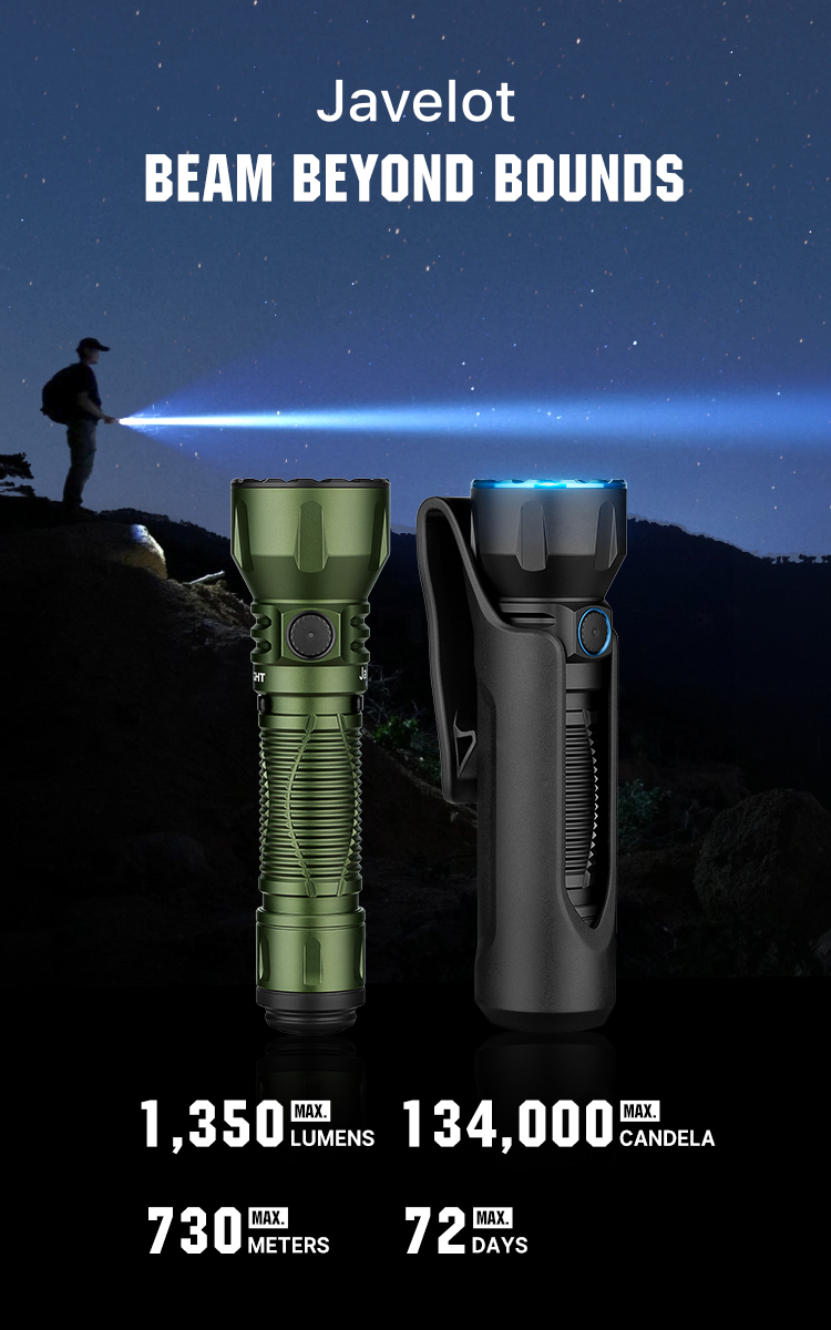Olight Javelot 1350 Lumens Portable Long Range EDC Torch