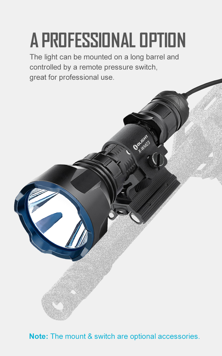 Olight Warrior X Turbo - Rechargeable Tactical Hunting Torch